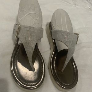 Metallic sandals